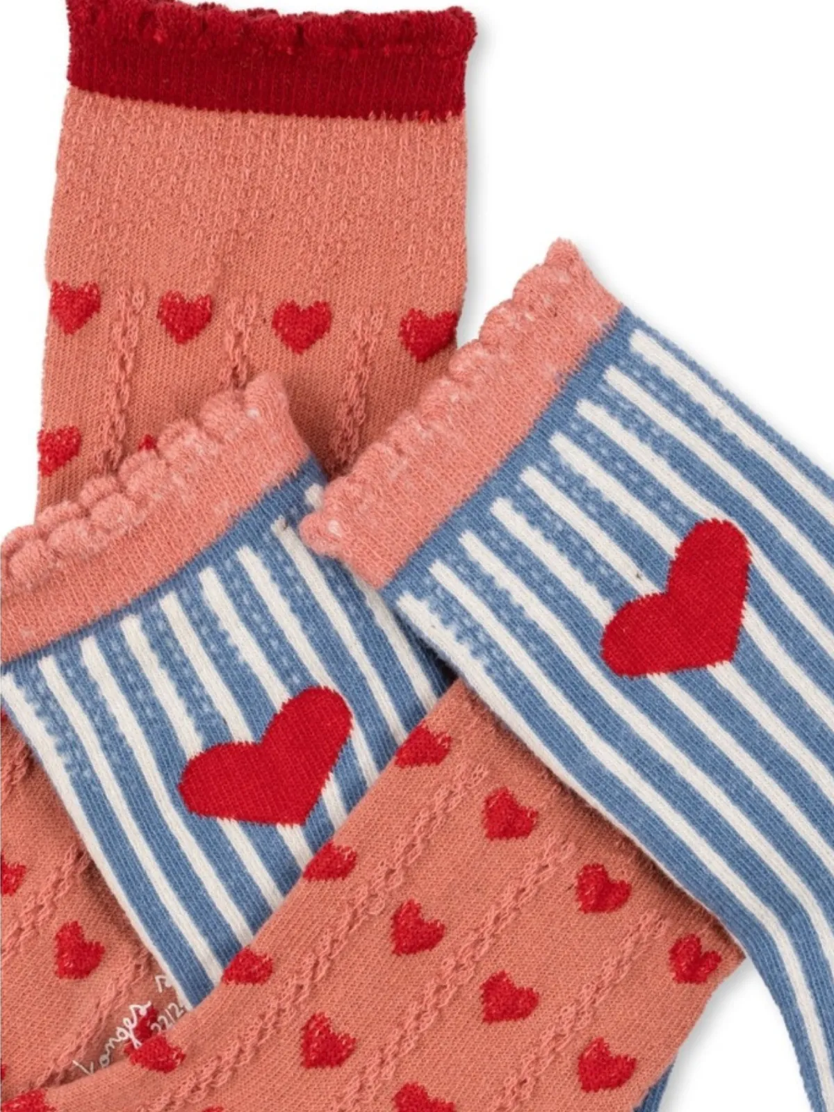 2 Pack of Heart Jacquard Socks