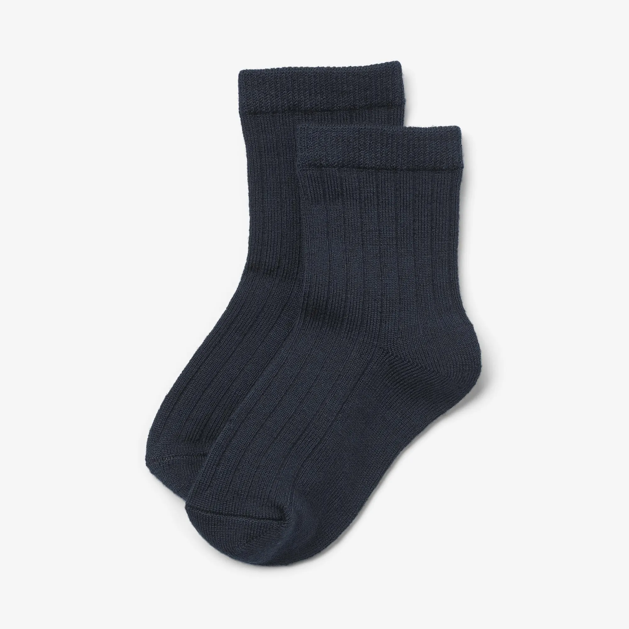 2 pk Wool Rib Socks Vilde - navy