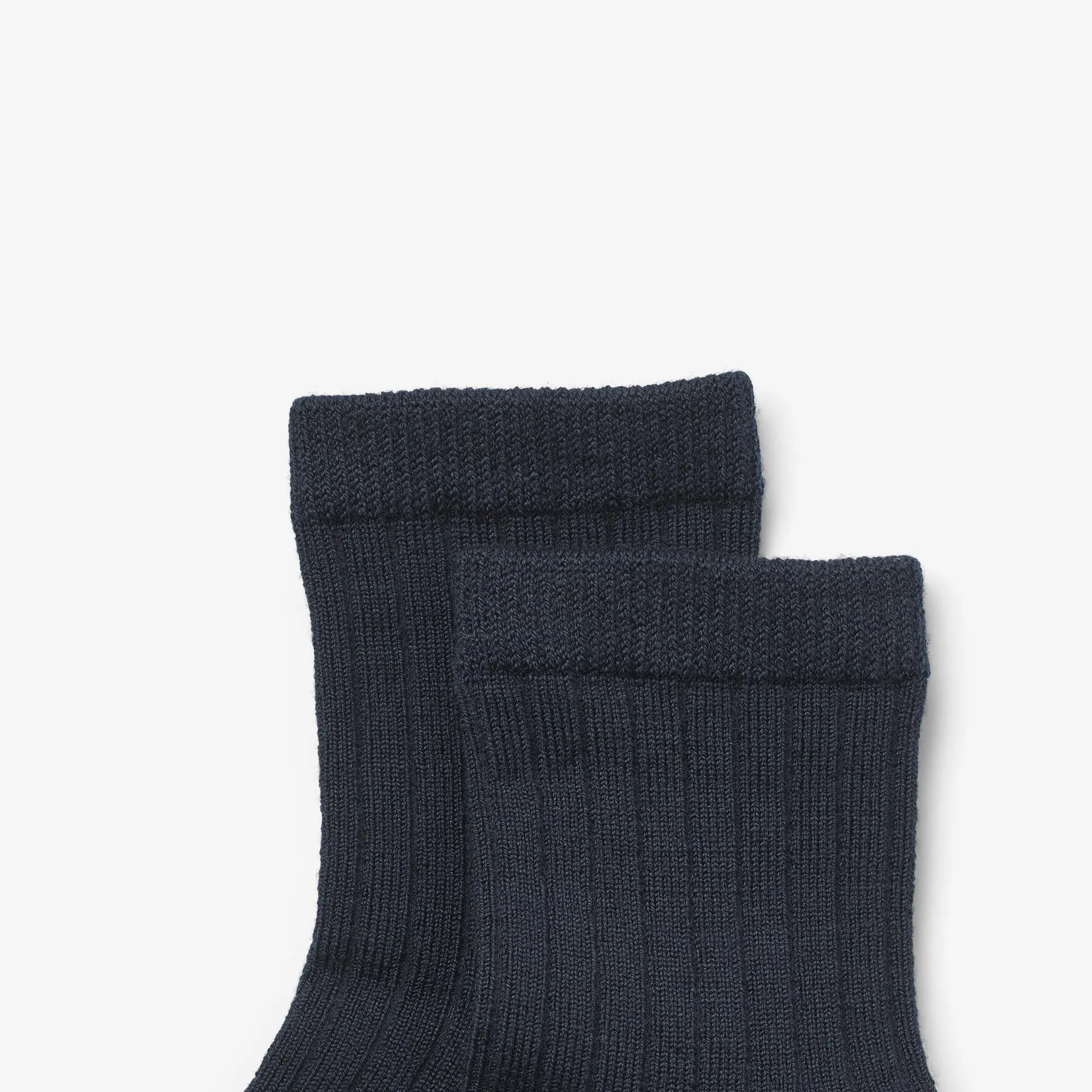 2 pk Wool Rib Socks Vilde - navy