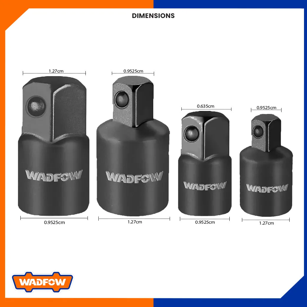 4pcs Impact Socket Adapter Set Material WMS6404