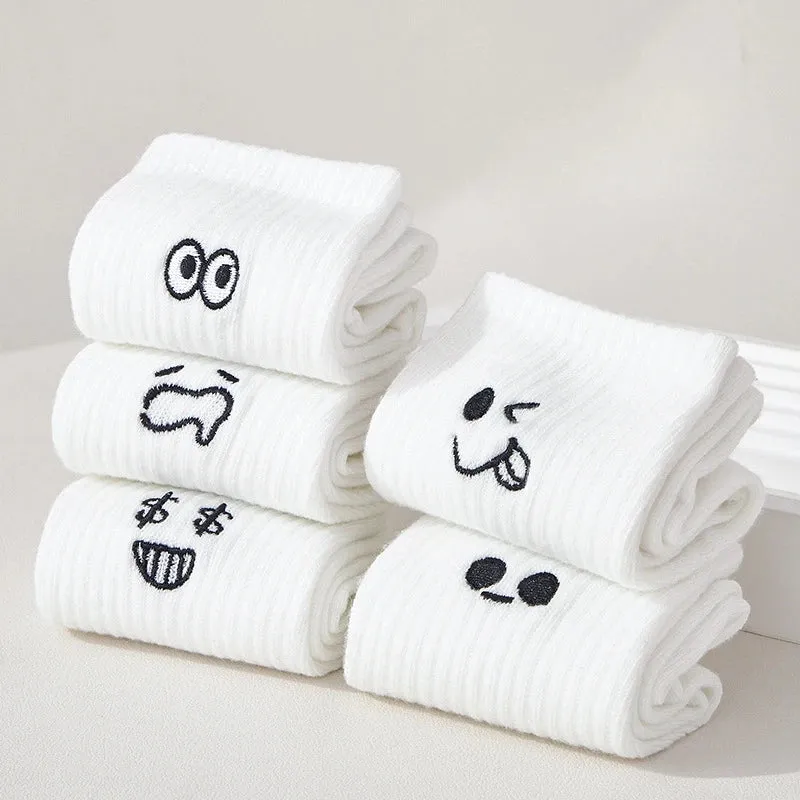 5 Pack Different Faces Socks