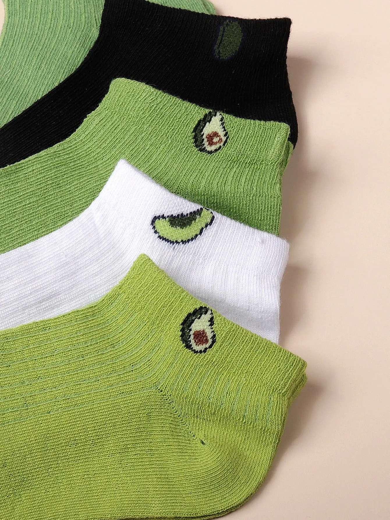 5pairs Mixed Avocado Ankle Socks Silly Socks for Women Funky Socks Funny Socks