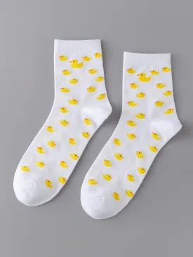 All Over Duck Crew Socks Funny Socks for Men Novelty Socks Funky Socks Gift for