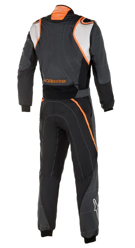 ALPINESTARS 3355020_1424_46 GP RACE v2 Racing suit, FIA 8856-2018, grey/white/orange, Size 46