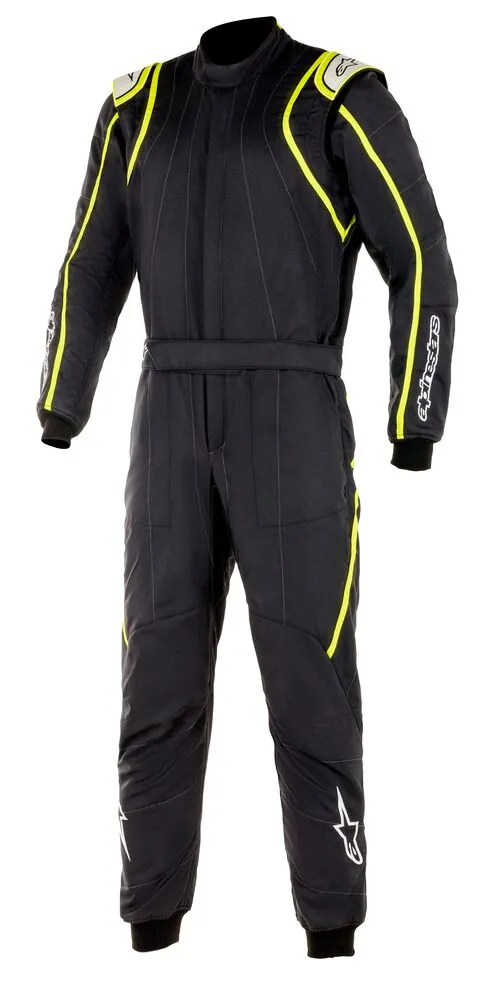 ALPINESTARS 3355020_155_60 GP RACE v2 Racing suit, FIA 8856-2018, black/fluo yellow, Size 60