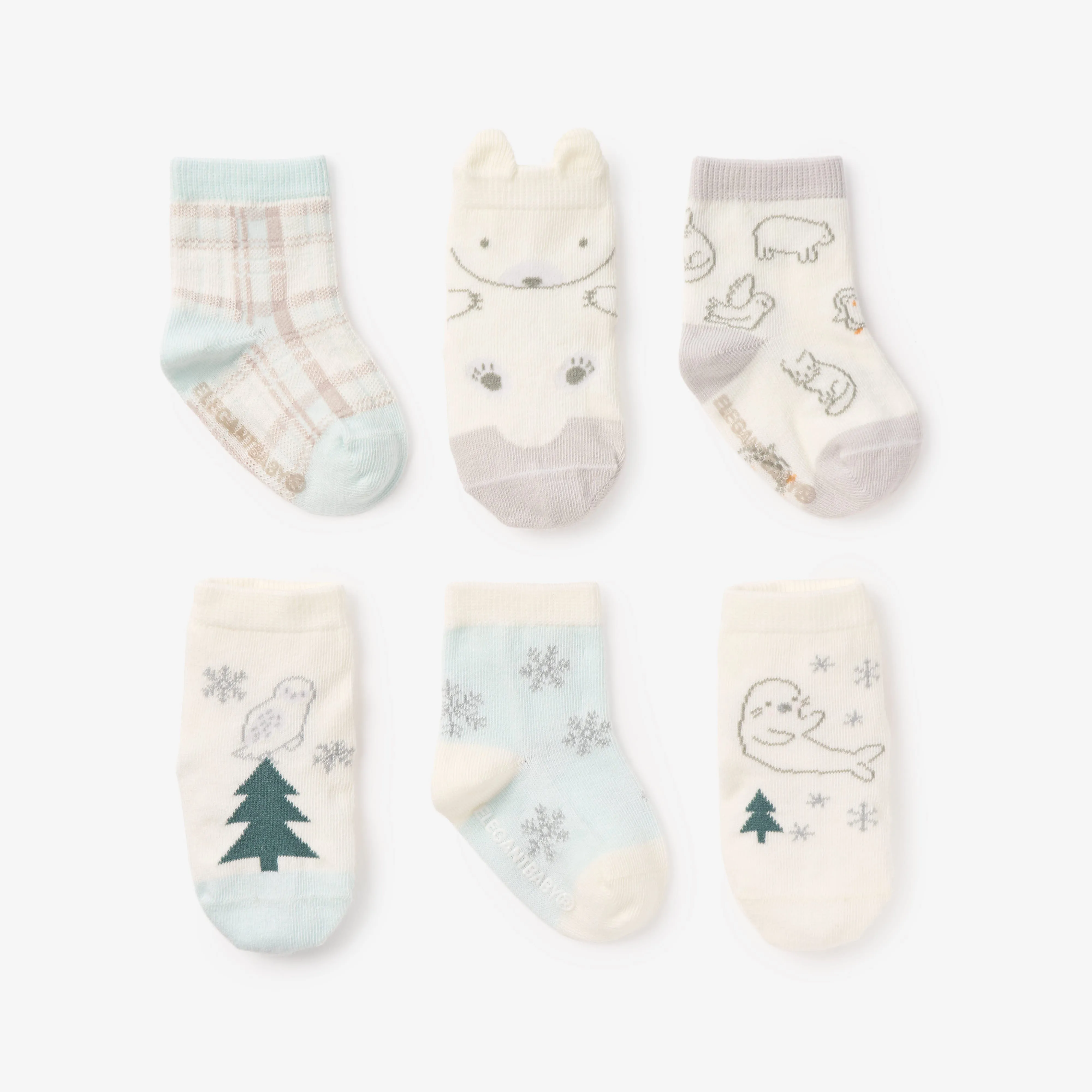 Arctic Non Slip Baby Socks 6 PK