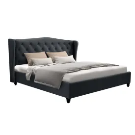 Artiss Pier Bed Frame Fabric - Charcoal Queen