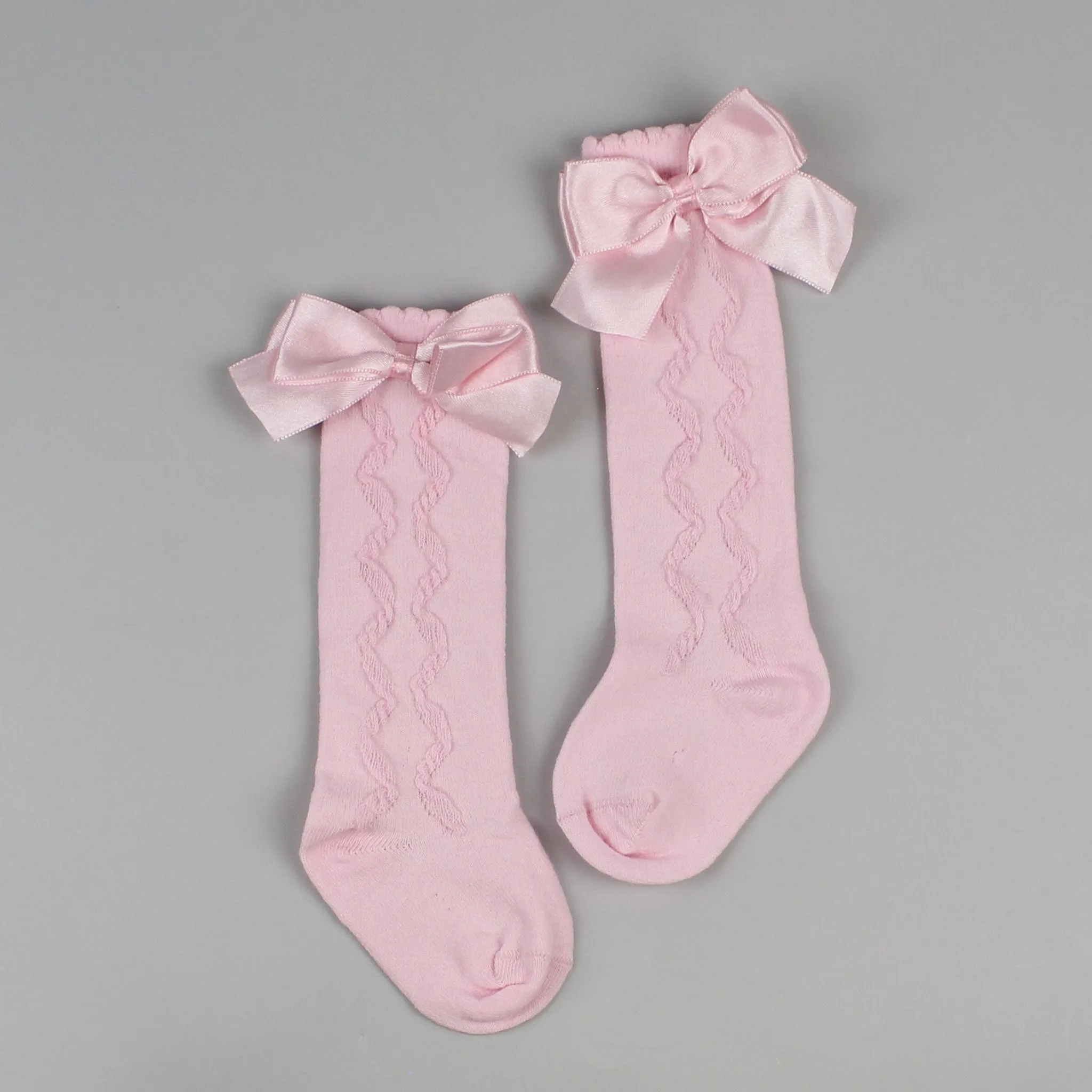 Baby Girl Bow Knee Socks - Pink - Pex Grazia