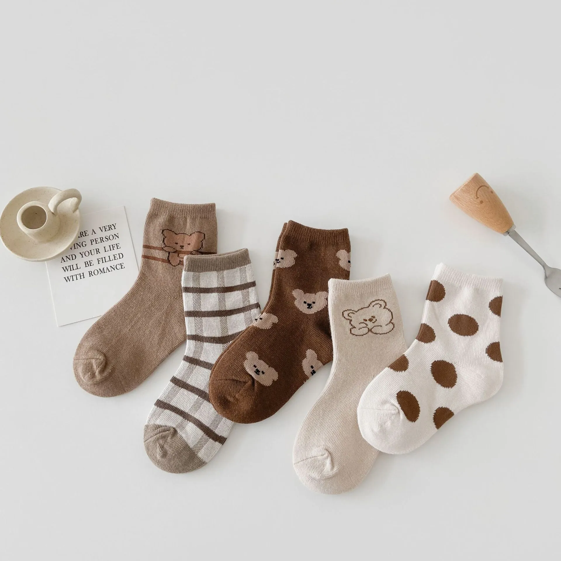 Baby Socks/ Bear for Kids Dot Boys Socks for 0-6 yrs