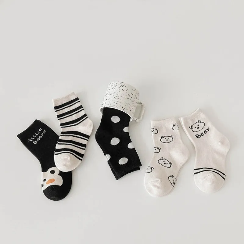 Baby Socks/ Bear for Kids Dot Boys Socks for 0-6 yrs