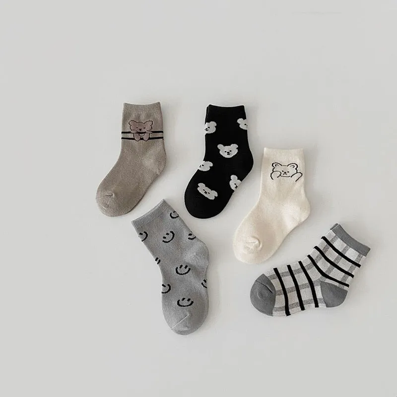 Baby Socks/ Bear for Kids Dot Boys Socks for 0-6 yrs