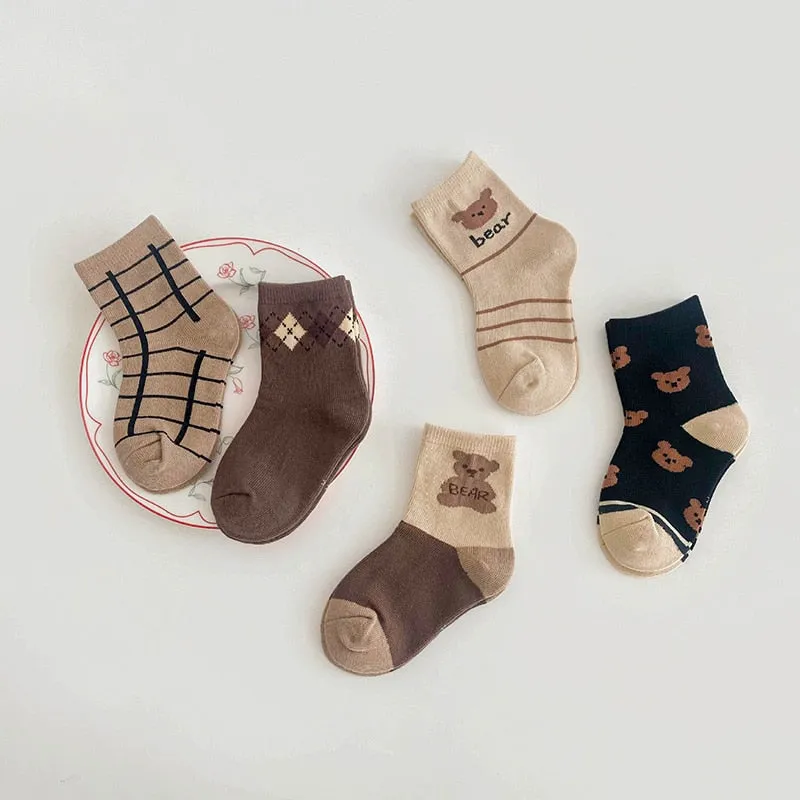 Baby Socks/ Bear for Kids Dot Boys Socks for 0-6 yrs