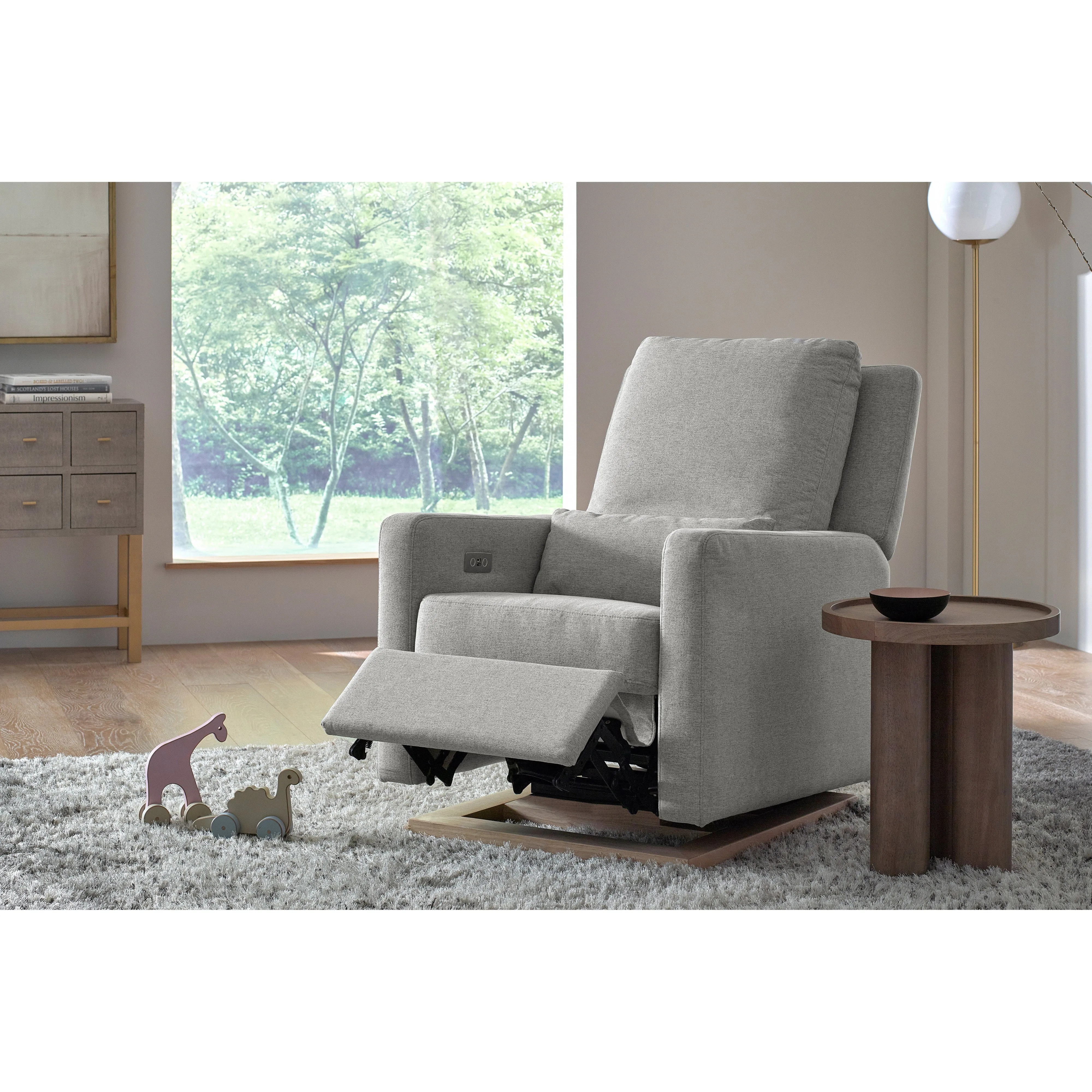 Babyletto Sigi Electronic Recliner and Glider in Eco-Performance Fabric with USB port | Water Repellent & Stain Resistant