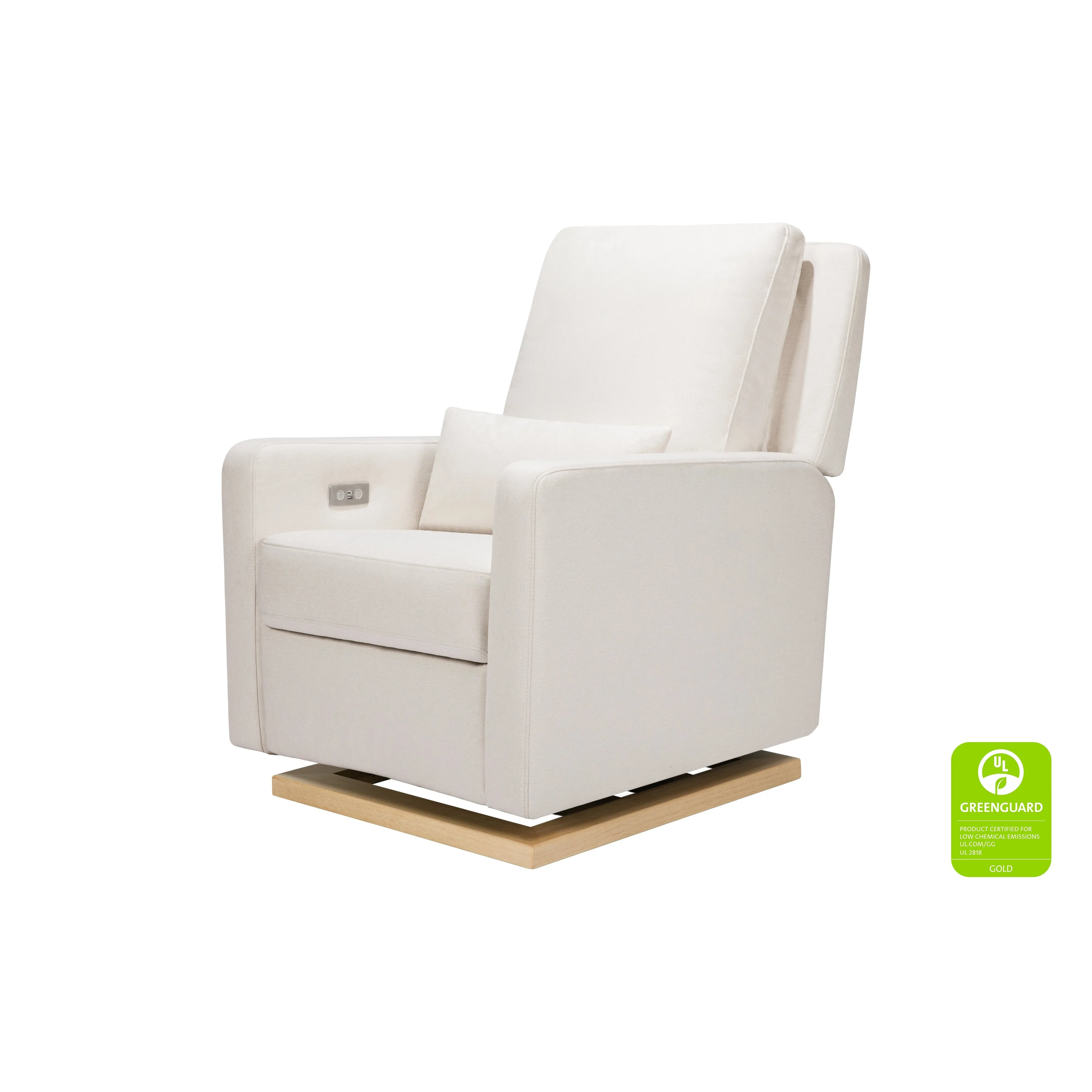 Babyletto Sigi Electronic Recliner and Glider in Eco-Performance Fabric with USB port | Water Repellent & Stain Resistant