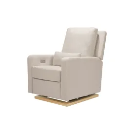 Babyletto Sigi Electronic Recliner and Glider in Eco-Performance Fabric with USB port | Water Repellent & Stain Resistant