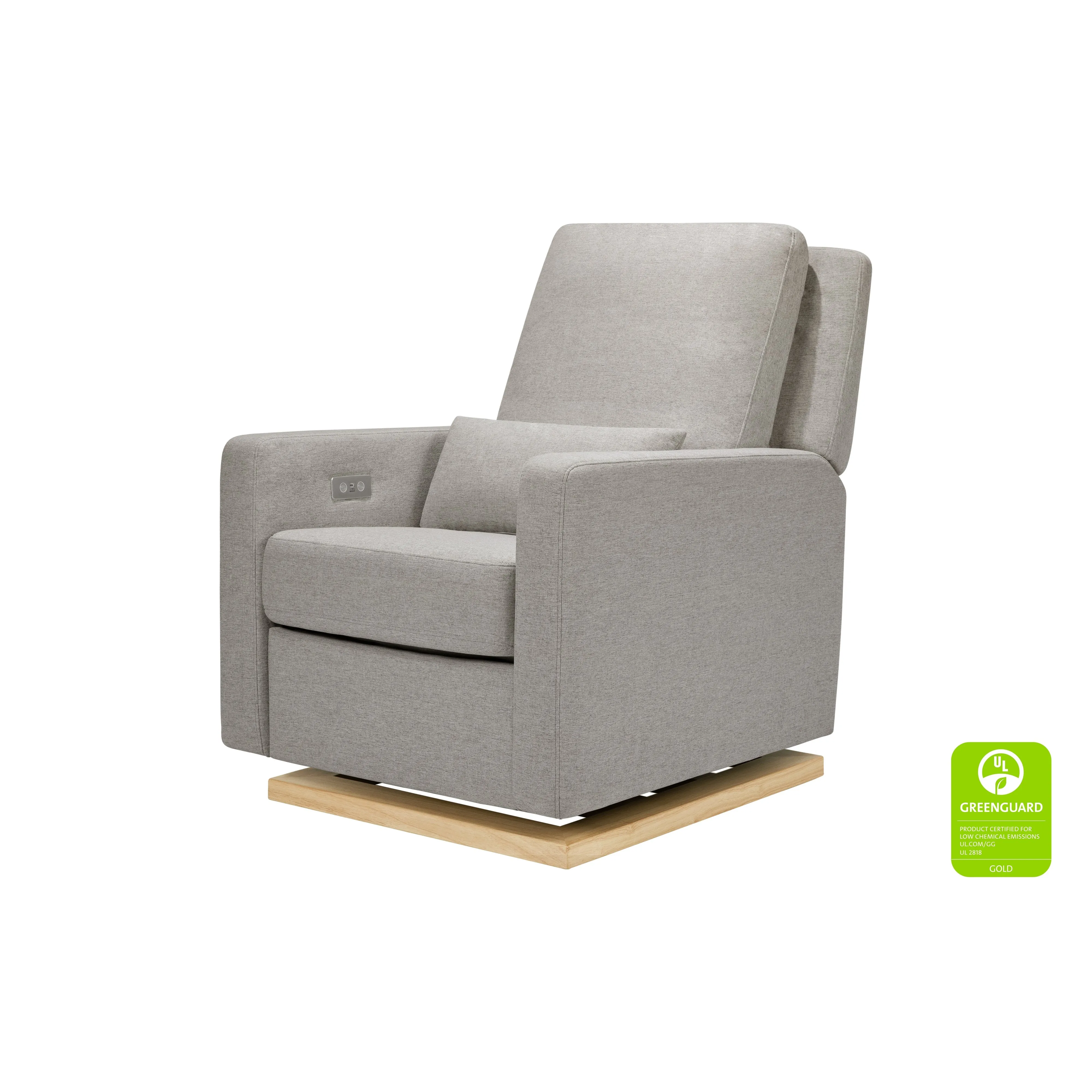 Babyletto Sigi Electronic Recliner and Glider in Eco-Performance Fabric with USB port | Water Repellent & Stain Resistant