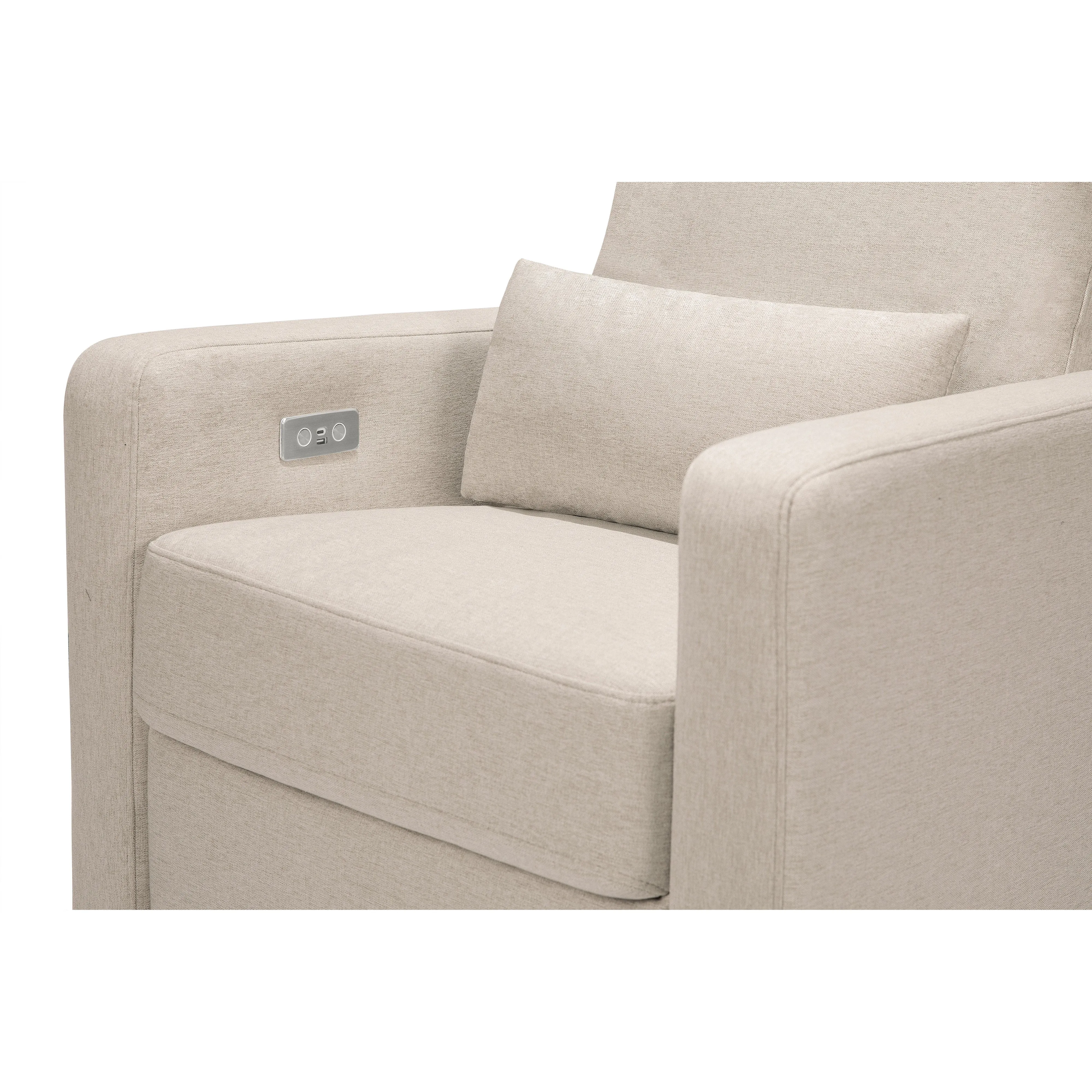 Babyletto Sigi Electronic Recliner and Glider in Eco-Performance Fabric with USB port | Water Repellent & Stain Resistant