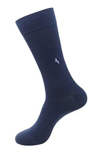 Balenzia Men’s Formal Organic Cotton Socks- Black, Navy, Dark Grey-  (Pack of 3 Pairs/1U)