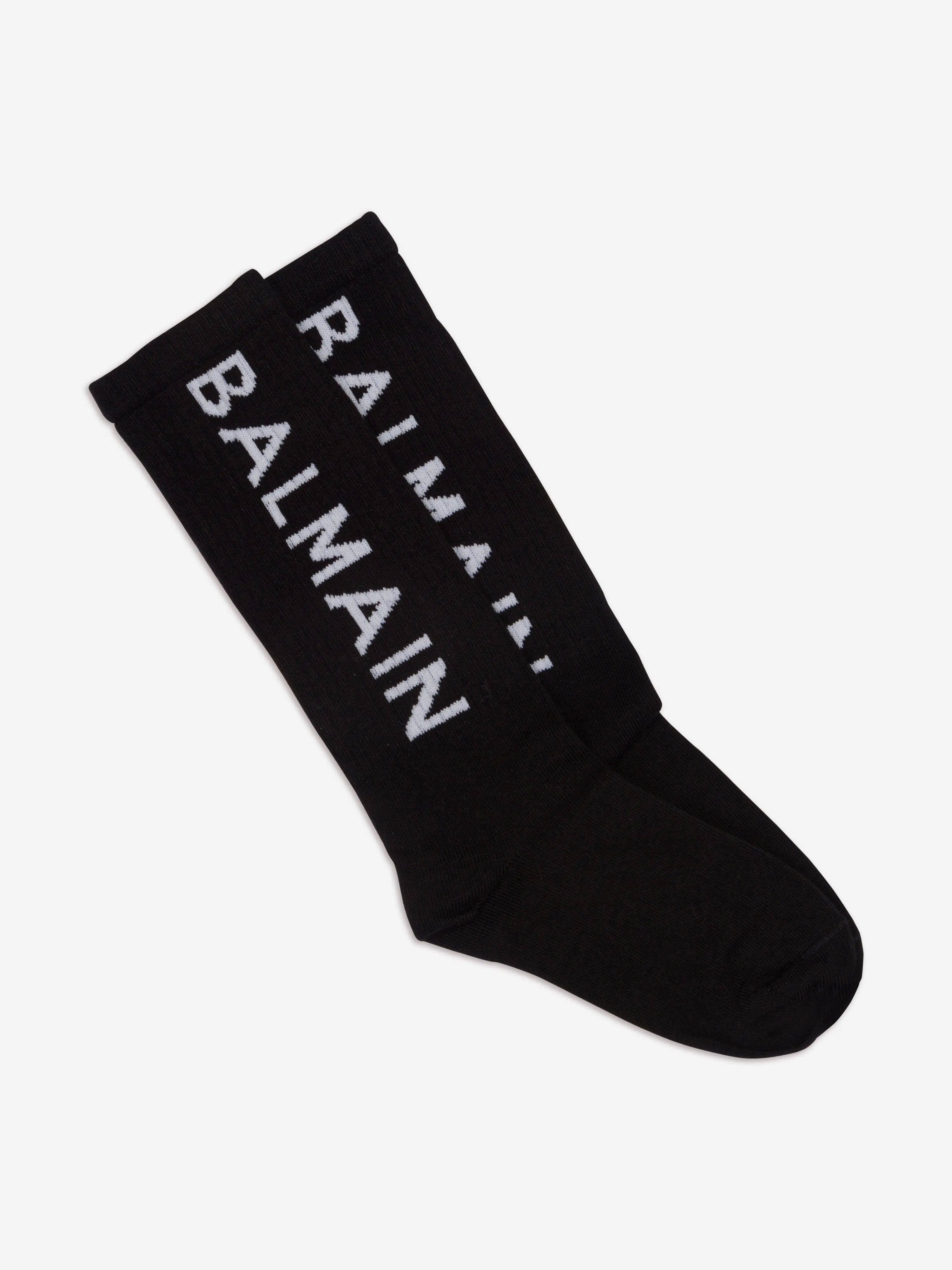 Balmain Kids Logo Socks in Black