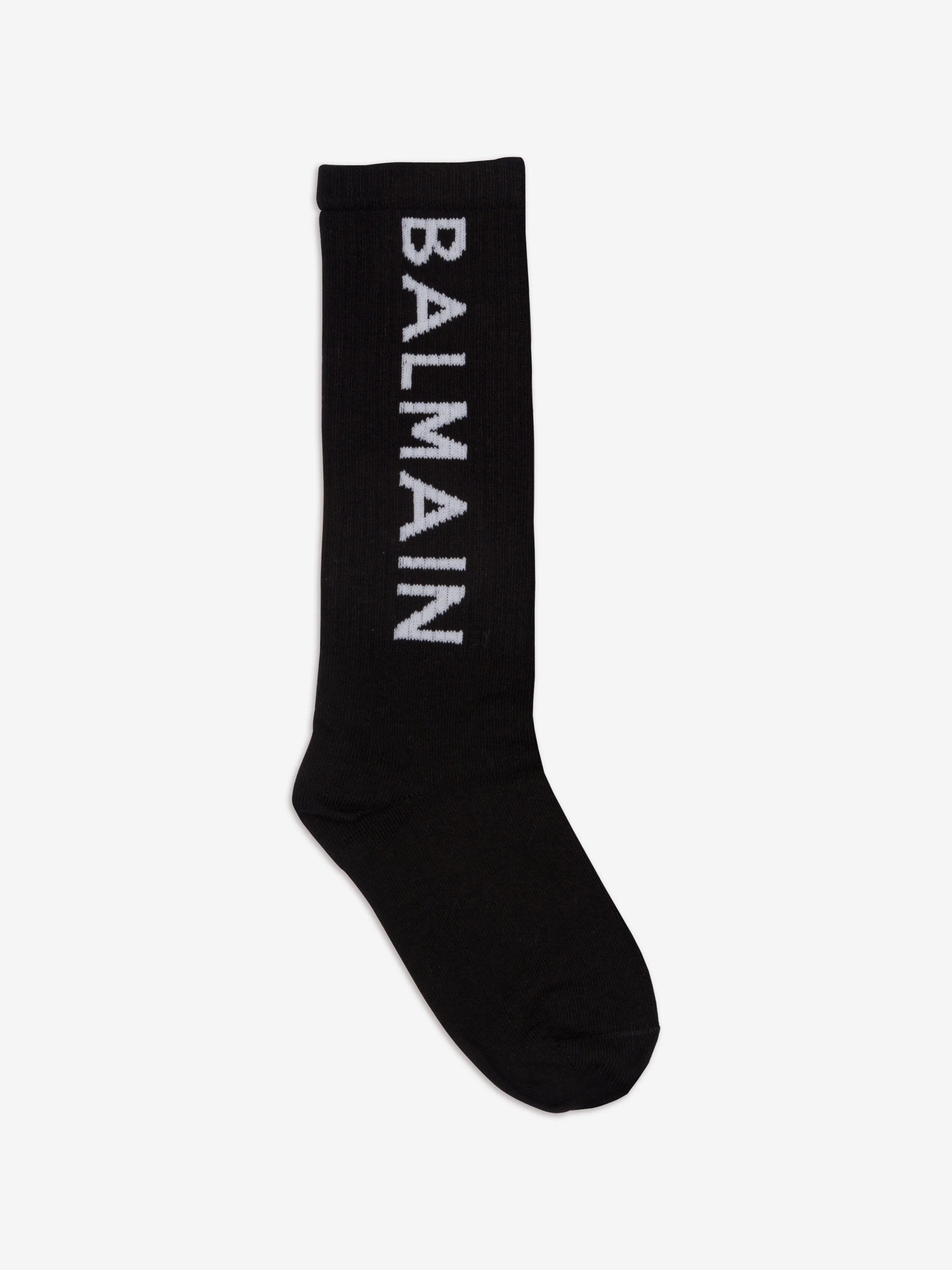 Balmain Kids Logo Socks in Black