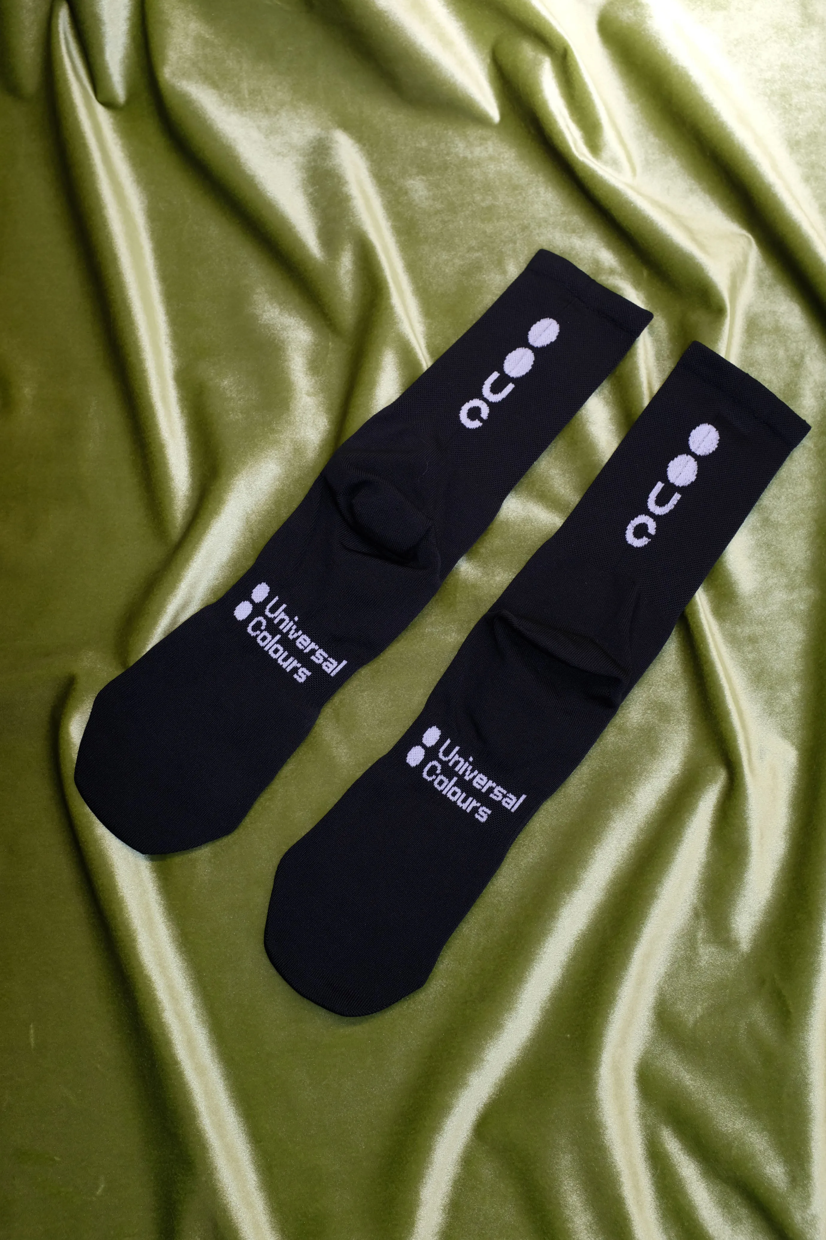 Black Mono Summer Cycling Socks