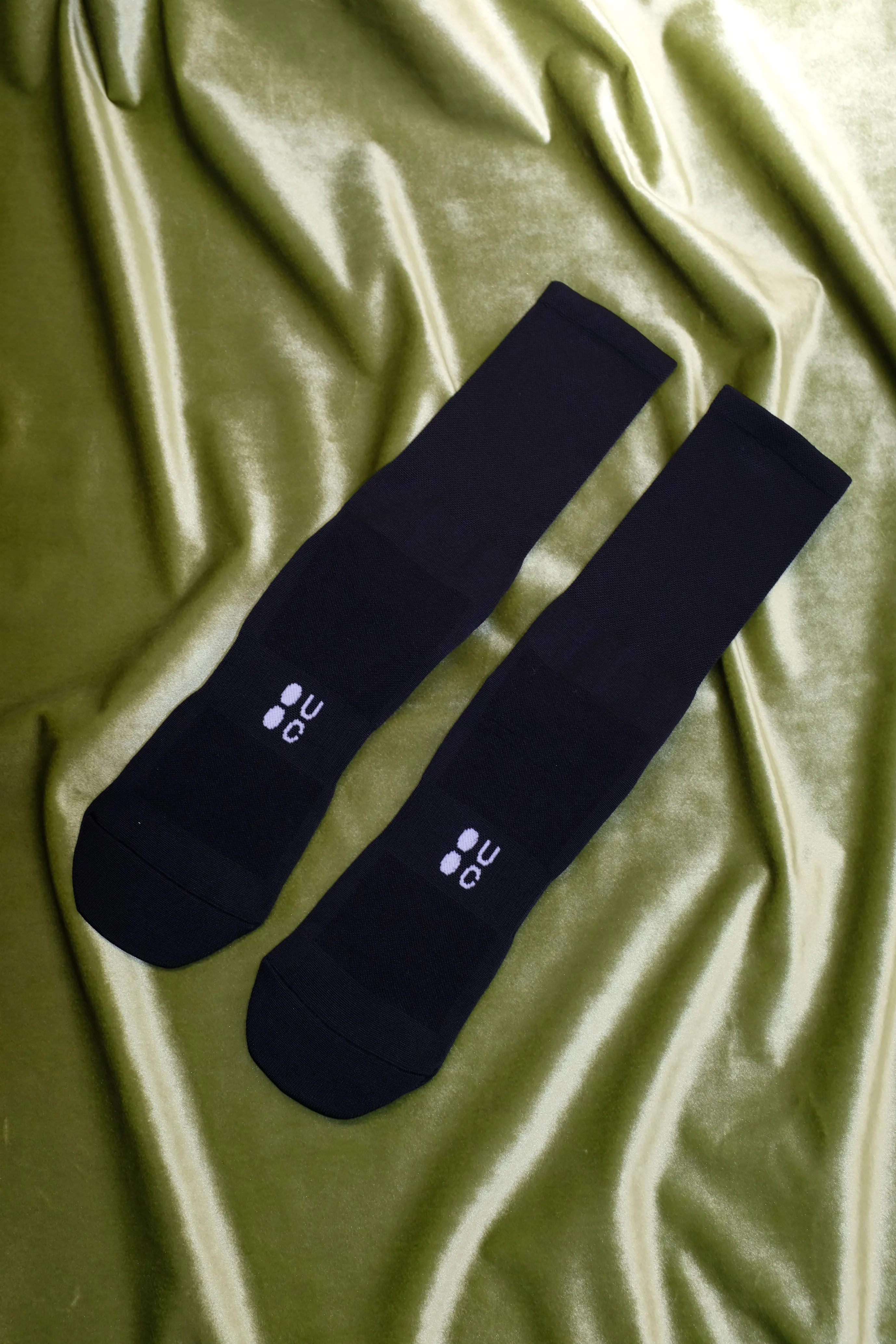 Black Mono Summer Cycling Socks