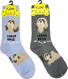 Blue Lhasa Apso Socks