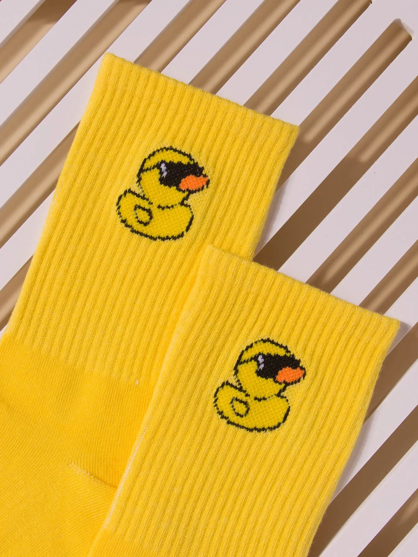 Cartoon Duck Crew Socks, Yellow Duck Socks, Funny Socks for Men, Novelty Socks, Funky Socks, Gift for Him