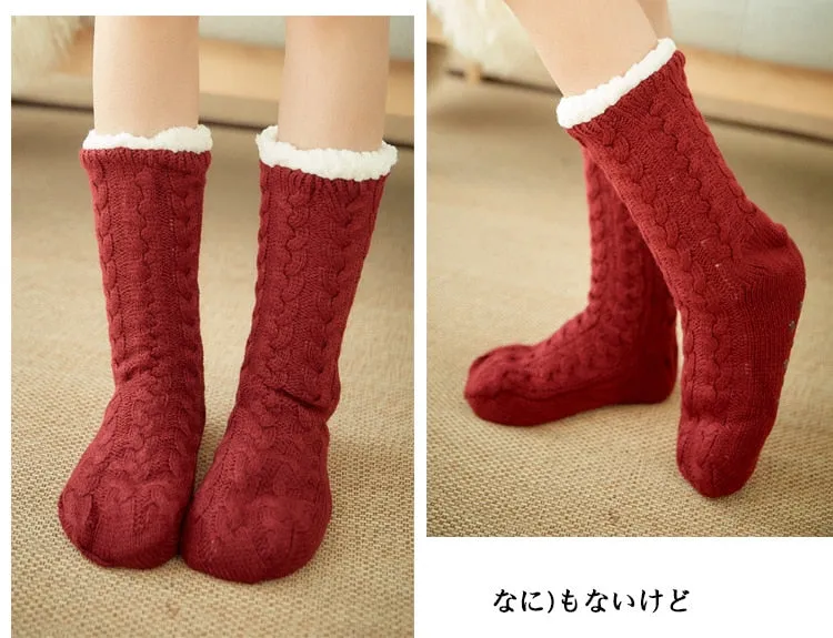 Cashmere sleep socks | Autumn Winter socks | Home Sleep socks | Christmas warm socks | Terry thick Carpet woollen Socks