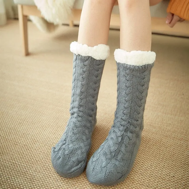 Cashmere sleep socks | Autumn Winter socks | Home Sleep socks | Christmas warm socks | Terry thick Carpet woollen Socks