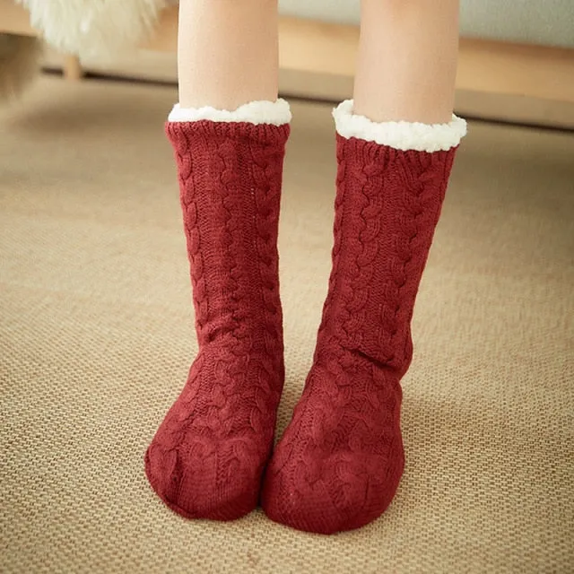 Cashmere sleep socks | Autumn Winter socks | Home Sleep socks | Christmas warm socks | Terry thick Carpet woollen Socks