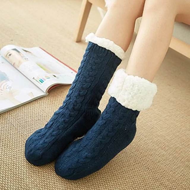 Cashmere sleep socks | Autumn Winter socks | Home Sleep socks | Christmas warm socks | Terry thick Carpet woollen Socks