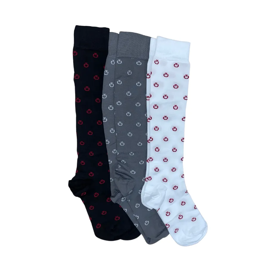 Cavalleria Toscana Miini Logo 3-Pack Socks - Black, Grey, White