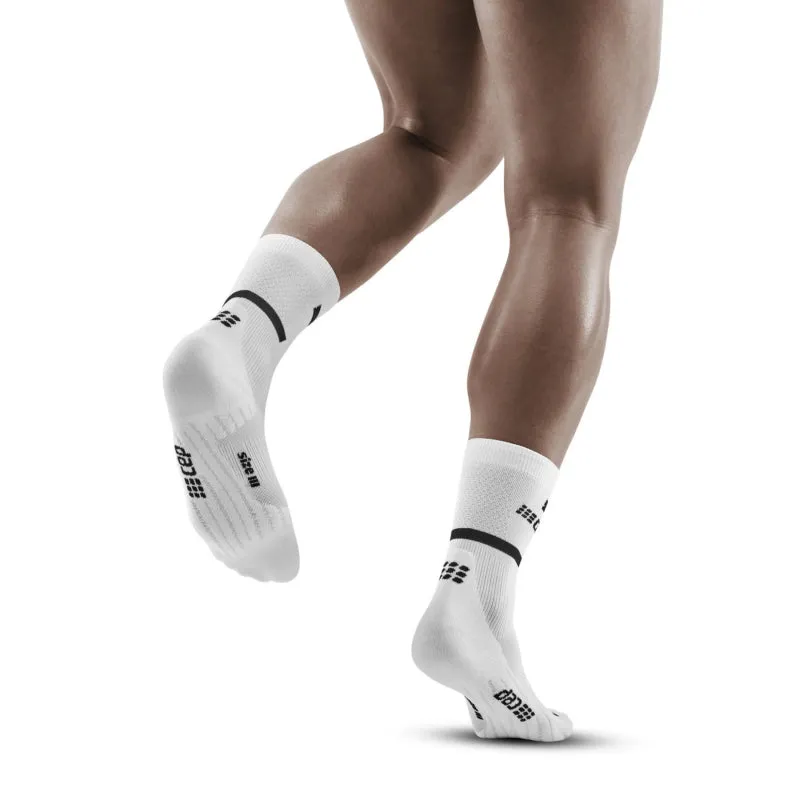 CEP Compression Men's The Run Compression Mid Cut Socks 4.0 - White