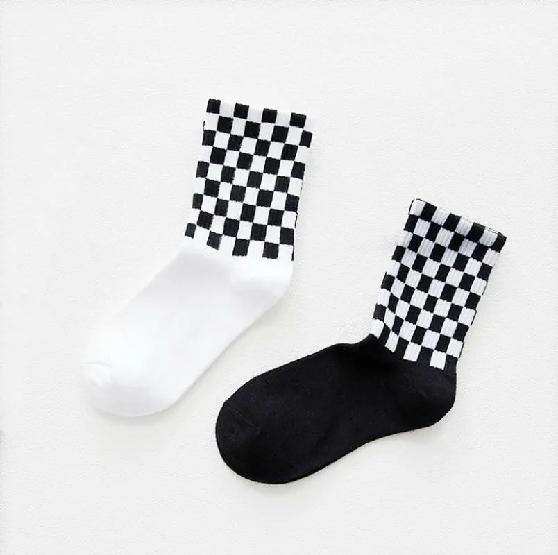 Checkerboard Pattern Socks