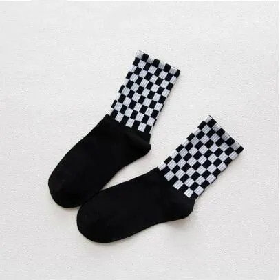 Checkerboard Pattern Socks