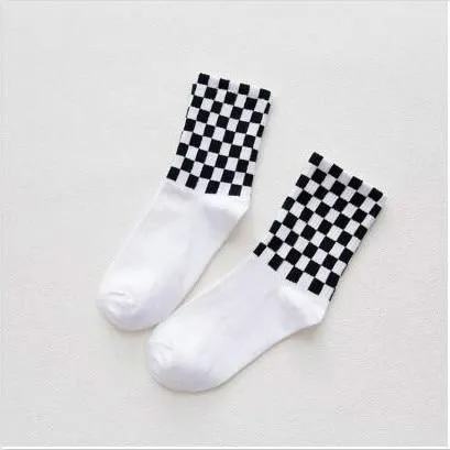 Checkerboard Pattern Socks