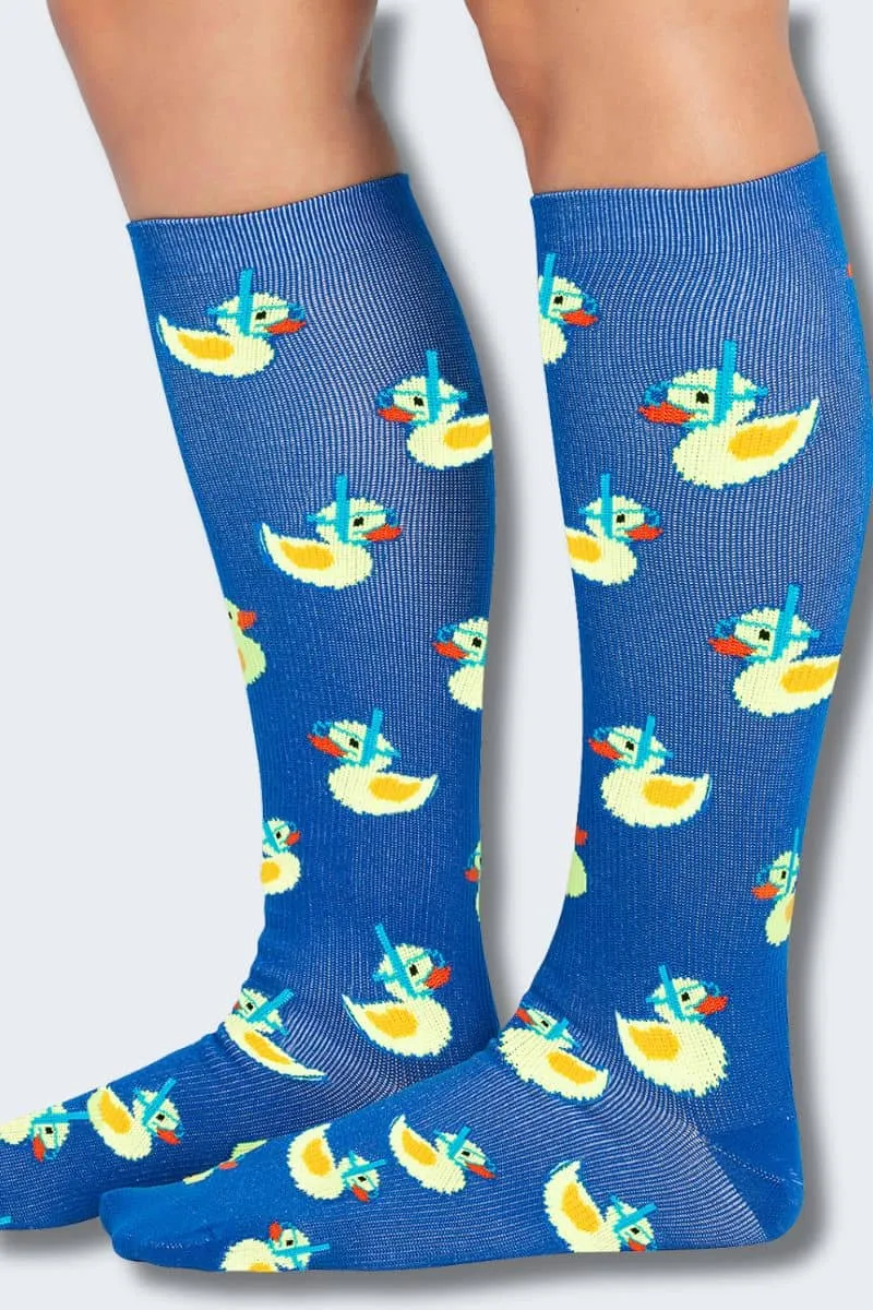 Cherokee Women's 10-15mmHg Rubber Duckies Support Socks