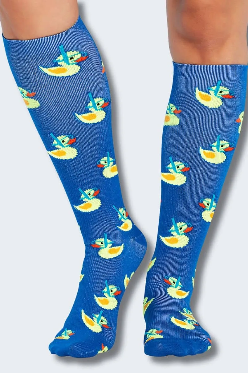 Cherokee Women's 10-15mmHg Rubber Duckies Support Socks