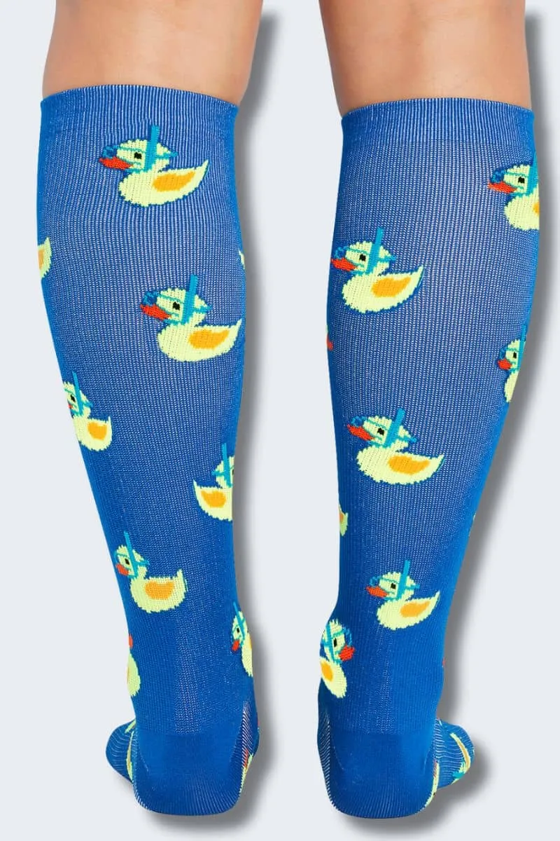 Cherokee Women's 10-15mmHg Rubber Duckies Support Socks