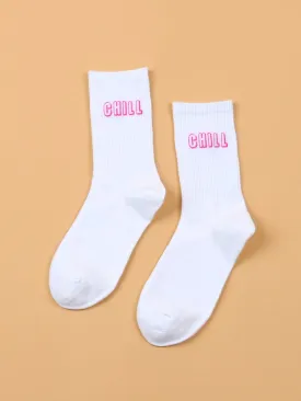 Chill Words Socks Funny Socks for Women Novelty Socks Funky Socks Gift for Her