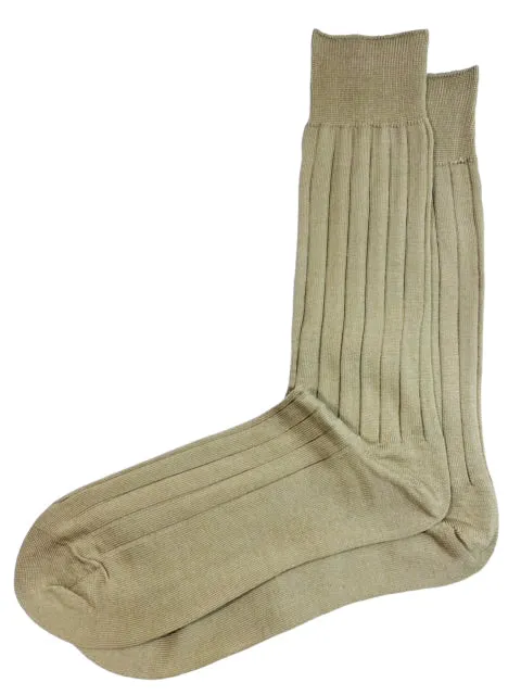 Classic Khaki Ripped Socks By Paul Malone