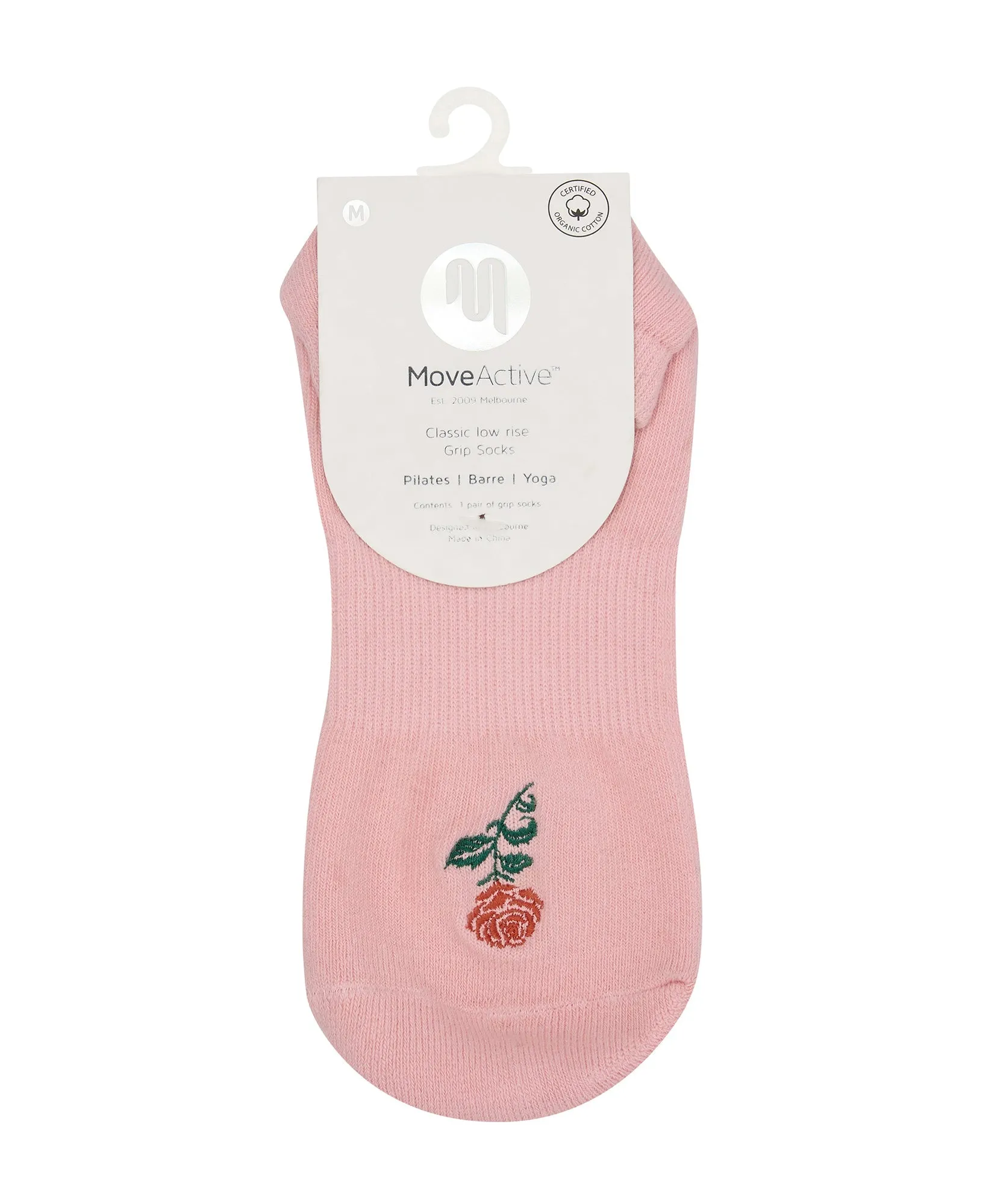 Classic Low Rise Grip Socks - Vintage Rose