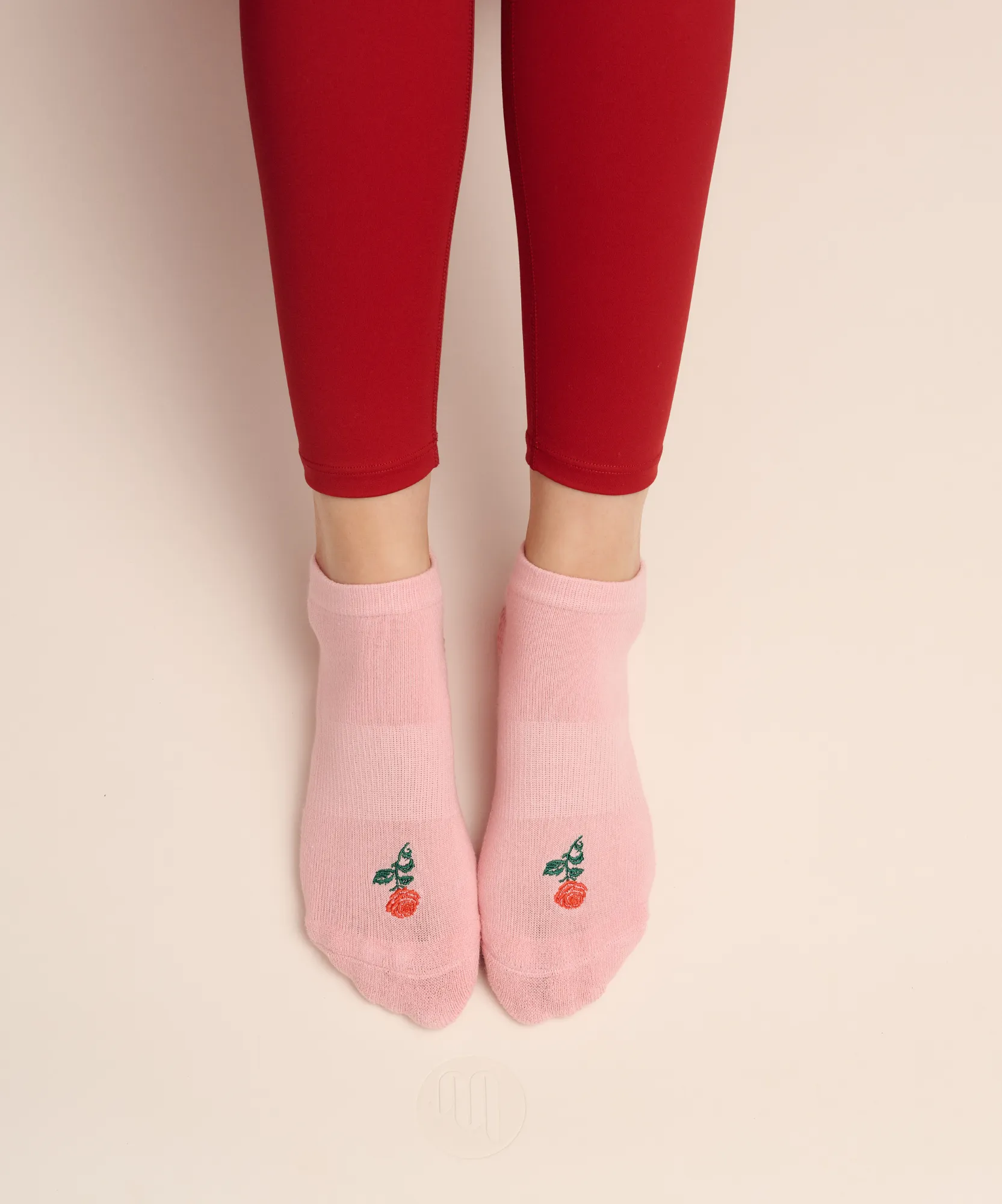 Classic Low Rise Grip Socks - Vintage Rose