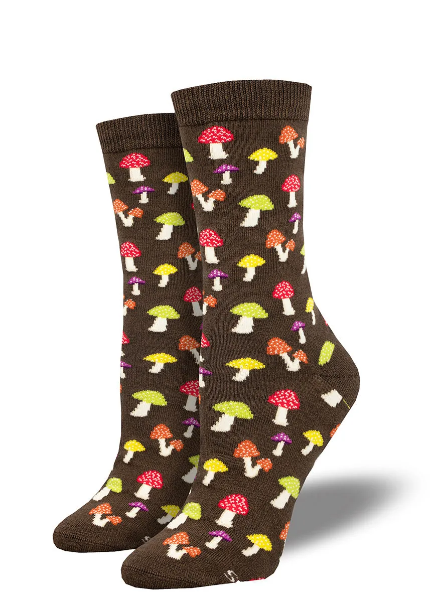 Colorful Mushrooms Women's Bamboo Socks