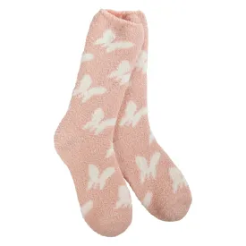 Cozy Crew Socks - Butterfly Rose