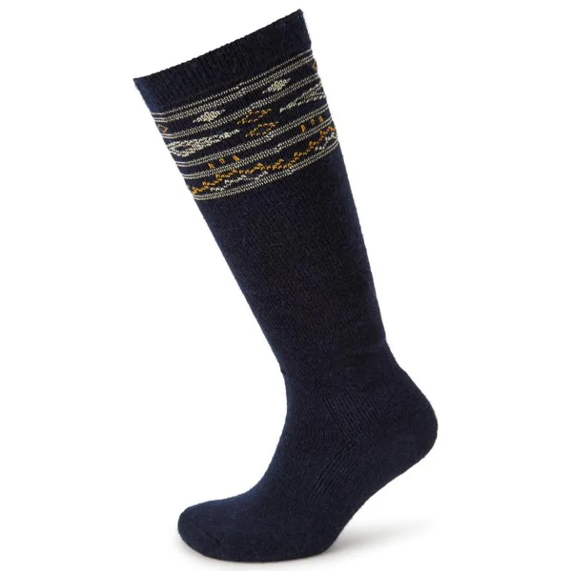 Dubarry Rolestown Fairisle Ladies Alpaca Boot Socks - Navy