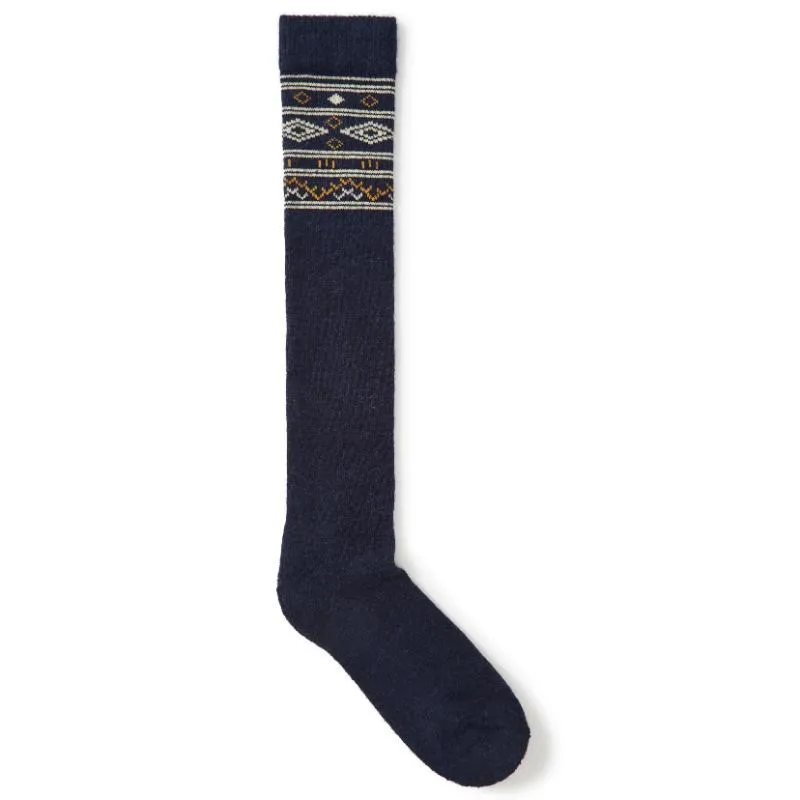 Dubarry Rolestown Fairisle Ladies Alpaca Boot Socks - Navy