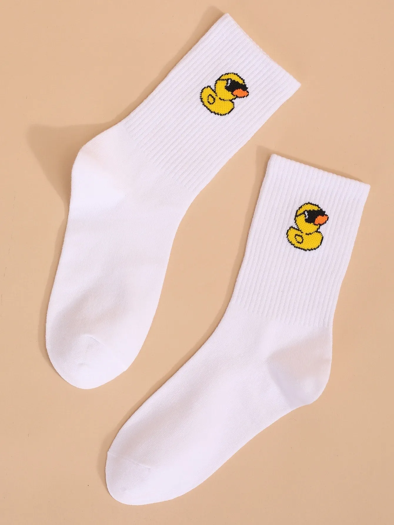 Duck Crew Socks Yellow Ducky Funny Socks for Women Novelty Socks Funky Socks