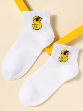 Duck Print Ankle Socks Funny Socks for Men Novelty Socks Funky Socks Gift for